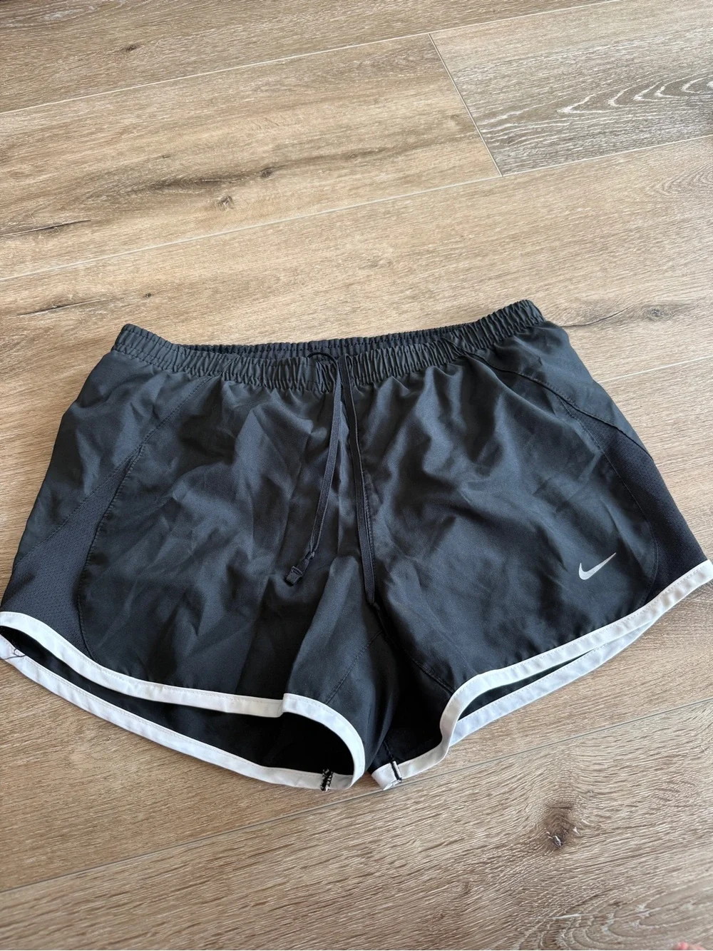 Nike Black Athletic Shorts with White Trim